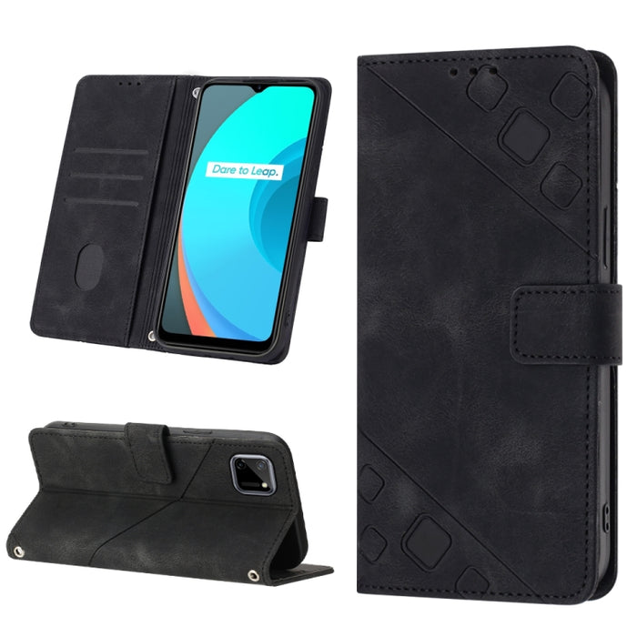 Estuche para teléfono de cuero en relieve con tacto de piel, For OPPO Reno6 5G, For OPPO A9 2020 / A5 2020 / A11X, For OPPO A16 / A54S, For OPPO A16K, For OPPO A57 5G 2022 / Realme V23 / Narzo 50 5G / A77 5G / K10 5G Global / A57 4G / V23i             ...