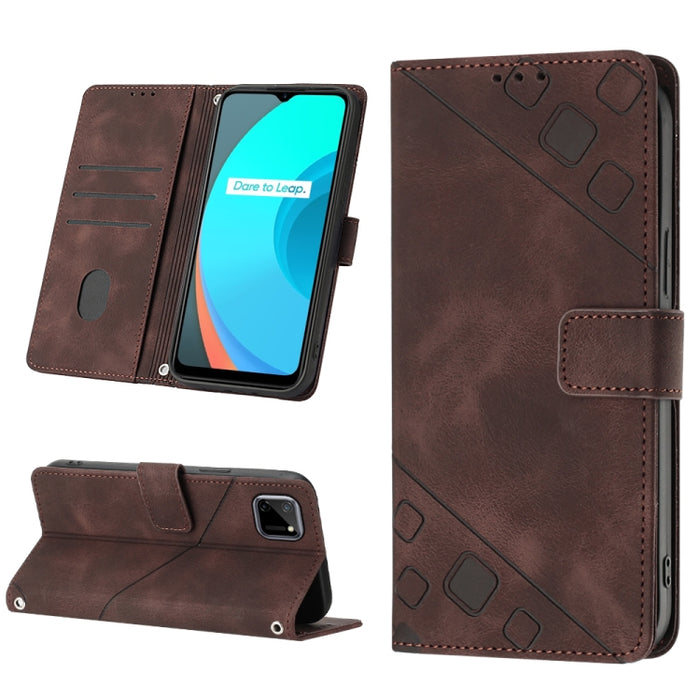 Estuche para teléfono de cuero en relieve con tacto de piel, For OPPO Reno6 5G, For OPPO A9 2020 / A5 2020 / A11X, For OPPO A16 / A54S, For OPPO A16K, For OPPO A57 5G 2022 / Realme V23 / Narzo 50 5G / A77 5G / K10 5G Global / A57 4G / V23i             ...