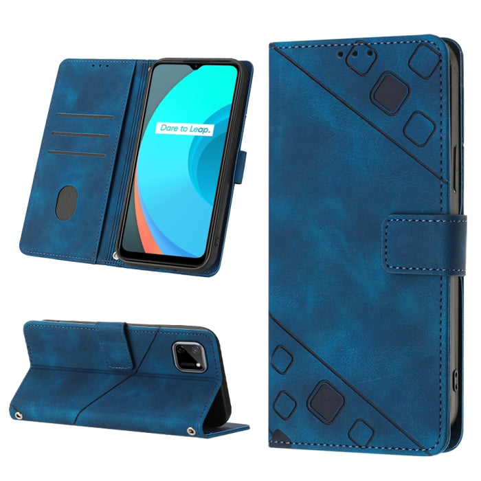 Estuche para teléfono de cuero en relieve con tacto de piel, For OPPO Reno6 5G, For OPPO A9 2020 / A5 2020 / A11X, For OPPO A16 / A54S, For OPPO A16K, For OPPO A57 5G 2022 / Realme V23 / Narzo 50 5G / A77 5G / K10 5G Global / A57 4G / V23i             ...