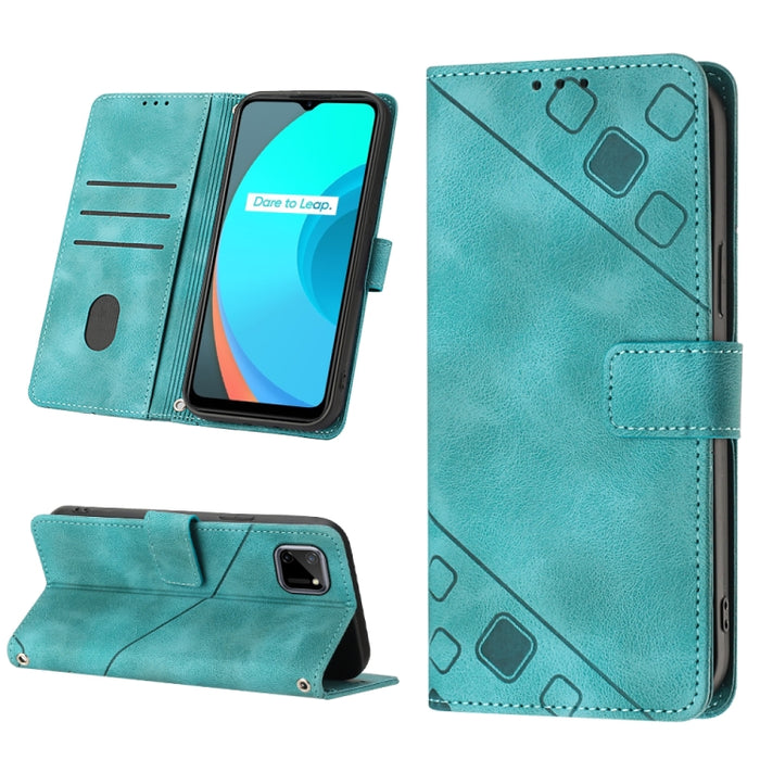 Estuche para teléfono de cuero en relieve con tacto de piel, For OPPO Reno6 5G, For OPPO A9 2020 / A5 2020 / A11X, For OPPO A16 / A54S, For OPPO A16K, For OPPO A57 5G 2022 / Realme V23 / Narzo 50 5G / A77 5G / K10 5G Global / A57 4G / V23i             ...