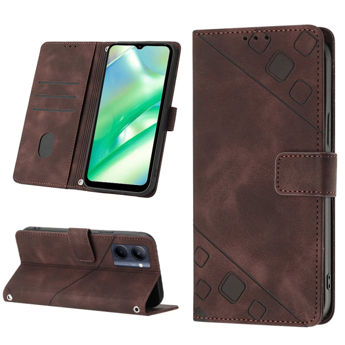 Estuche para teléfono de cuero en relieve con tacto de piel, For OPPO Reno6 5G, For OPPO A9 2020 / A5 2020 / A11X, For OPPO A16 / A54S, For OPPO A16K, For OPPO A57 5G 2022 / Realme V23 / Narzo 50 5G / A77 5G / K10 5G Global / A57 4G / V23i             ...