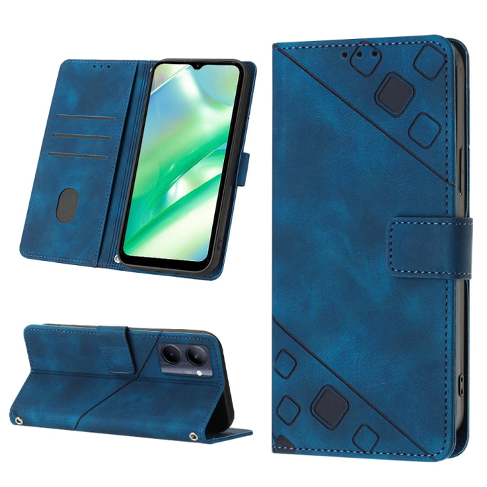Estuche para teléfono de cuero en relieve con tacto de piel, For OPPO Reno6 5G, For OPPO A9 2020 / A5 2020 / A11X, For OPPO A16 / A54S, For OPPO A16K, For OPPO A57 5G 2022 / Realme V23 / Narzo 50 5G / A77 5G / K10 5G Global / A57 4G / V23i             ...