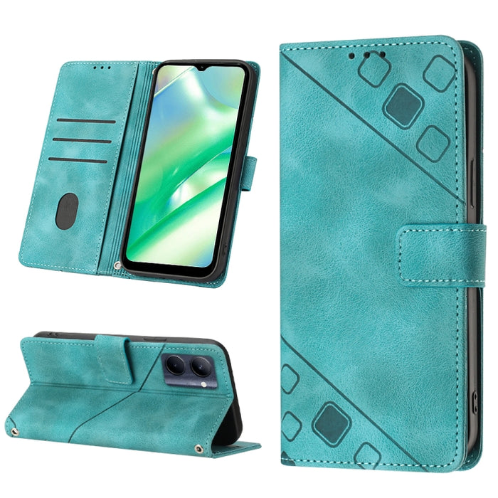 Estuche para teléfono de cuero en relieve con tacto de piel, For OPPO Reno6 5G, For OPPO A9 2020 / A5 2020 / A11X, For OPPO A16 / A54S, For OPPO A16K, For OPPO A57 5G 2022 / Realme V23 / Narzo 50 5G / A77 5G / K10 5G Global / A57 4G / V23i             ...