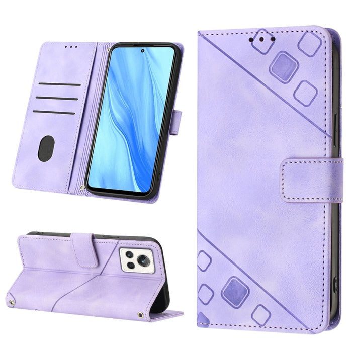Estuche para teléfono de cuero en relieve con tacto de piel, For OPPO Reno6 5G, For OPPO A9 2020 / A5 2020 / A11X, For OPPO A16 / A54S, For OPPO A16K, For OPPO A57 5G 2022 / Realme V23 / Narzo 50 5G / A77 5G / K10 5G Global / A57 4G / V23i             ...