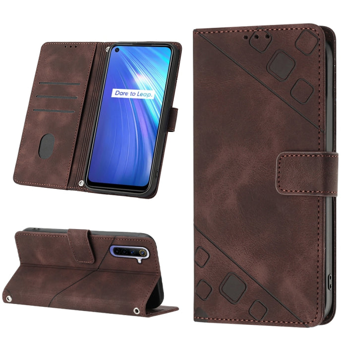Estuche para teléfono de cuero en relieve con tacto de piel, For Realme 6, For Realme 6 Pro, For OPPO Reno5 A, For OPPO Reno9 Pro+, For OPPO Reno4, For OPPO Reno5 4G / Reno5 5G, For OPPO Reno6 4G, For OPPO Reno8 T 5G/A1 Pro 5G Global                   ...