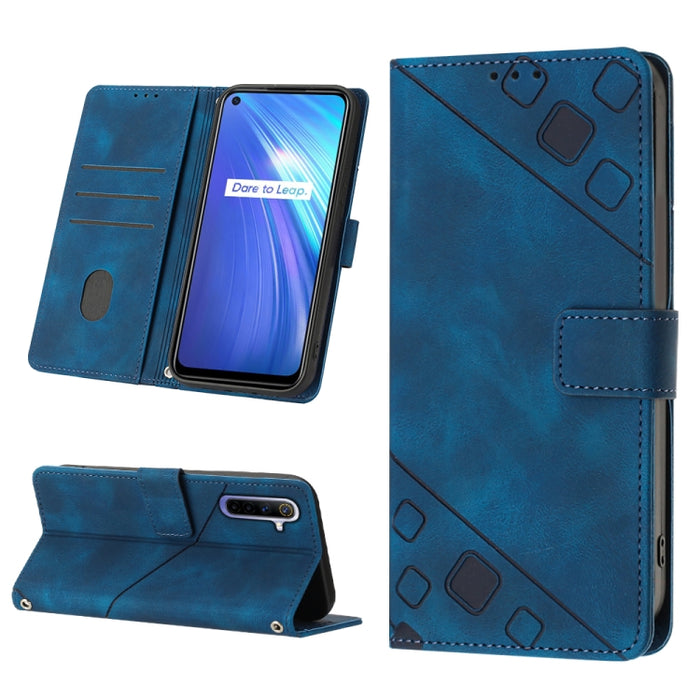 Estuche para teléfono de cuero en relieve con tacto de piel, For Realme 6, For Realme 6 Pro, For OPPO Reno5 A, For OPPO Reno9 Pro+, For OPPO Reno4, For OPPO Reno5 4G / Reno5 5G, For OPPO Reno6 4G, For OPPO Reno8 T 5G/A1 Pro 5G Global                   ...