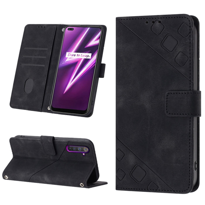 Estuche para teléfono de cuero en relieve con tacto de piel, For Realme 6, For Realme 6 Pro, For OPPO Reno5 A, For OPPO Reno9 Pro+, For OPPO Reno4, For OPPO Reno5 4G / Reno5 5G, For OPPO Reno6 4G, For OPPO Reno8 T 5G/A1 Pro 5G Global                   ...