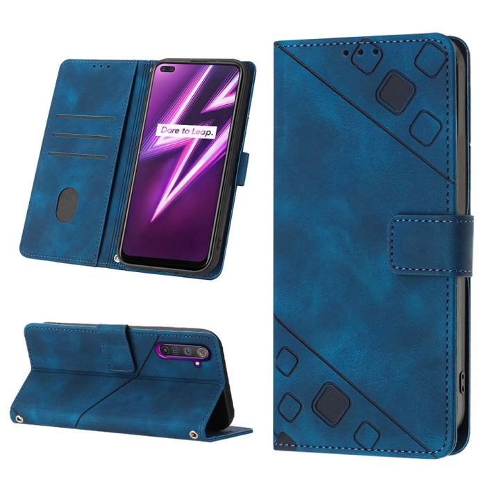 Estuche para teléfono de cuero en relieve con tacto de piel, For Realme 6, For Realme 6 Pro, For OPPO Reno5 A, For OPPO Reno9 Pro+, For OPPO Reno4, For OPPO Reno5 4G / Reno5 5G, For OPPO Reno6 4G, For OPPO Reno8 T 5G/A1 Pro 5G Global                   ...