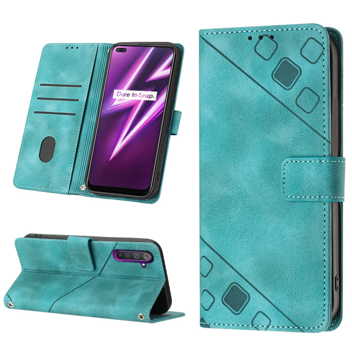 Estuche para teléfono de cuero en relieve con tacto de piel, For Realme 6, For Realme 6 Pro, For OPPO Reno5 A, For OPPO Reno9 Pro+, For OPPO Reno4, For OPPO Reno5 4G / Reno5 5G, For OPPO Reno6 4G, For OPPO Reno8 T 5G/A1 Pro 5G Global                   ...