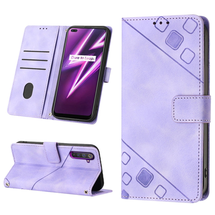 Estuche para teléfono de cuero en relieve con tacto de piel, For Realme 6, For Realme 6 Pro, For OPPO Reno5 A, For OPPO Reno9 Pro+, For OPPO Reno4, For OPPO Reno5 4G / Reno5 5G, For OPPO Reno6 4G, For OPPO Reno8 T 5G/A1 Pro 5G Global                   ...