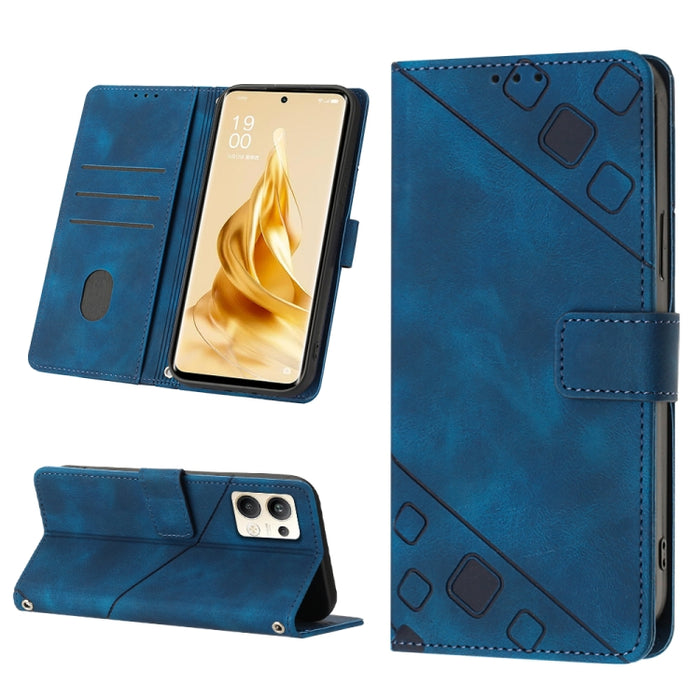 Estuche para teléfono de cuero en relieve con tacto de piel, For Realme 6, For Realme 6 Pro, For OPPO Reno5 A, For OPPO Reno9 Pro+, For OPPO Reno4, For OPPO Reno5 4G / Reno5 5G, For OPPO Reno6 4G, For OPPO Reno8 T 5G/A1 Pro 5G Global                   ...