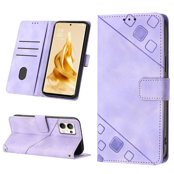 Estuche para teléfono de cuero en relieve con tacto de piel, For Realme 6, For Realme 6 Pro, For OPPO Reno5 A, For OPPO Reno9 Pro+, For OPPO Reno4, For OPPO Reno5 4G / Reno5 5G, For OPPO Reno6 4G, For OPPO Reno8 T 5G/A1 Pro 5G Global                   ...