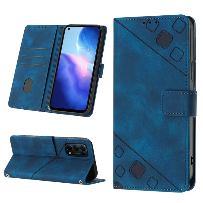 Estuche para teléfono de cuero en relieve con tacto de piel, For Realme 6, For Realme 6 Pro, For OPPO Reno5 A, For OPPO Reno9 Pro+, For OPPO Reno4, For OPPO Reno5 4G / Reno5 5G, For OPPO Reno6 4G, For OPPO Reno8 T 5G/A1 Pro 5G Global                   ...