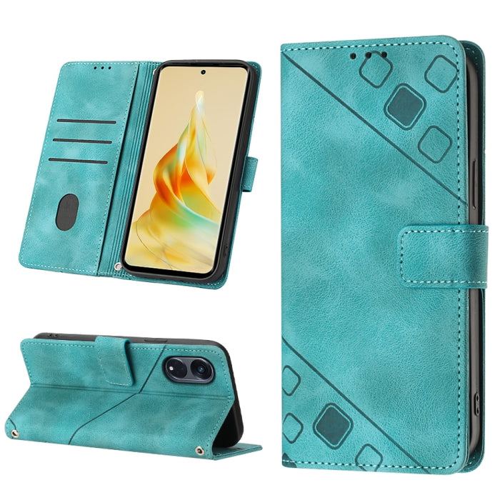 Estuche para teléfono de cuero en relieve con tacto de piel, For Realme 6, For Realme 6 Pro, For OPPO Reno5 A, For OPPO Reno9 Pro+, For OPPO Reno4, For OPPO Reno5 4G / Reno5 5G, For OPPO Reno6 4G, For OPPO Reno8 T 5G/A1 Pro 5G Global                   ...