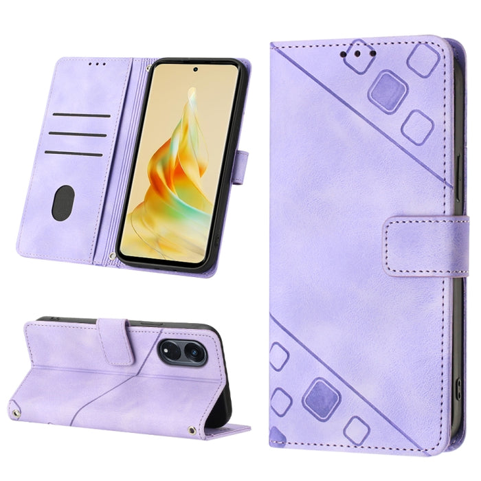 Estuche para teléfono de cuero en relieve con tacto de piel, For Realme 6, For Realme 6 Pro, For OPPO Reno5 A, For OPPO Reno9 Pro+, For OPPO Reno4, For OPPO Reno5 4G / Reno5 5G, For OPPO Reno6 4G, For OPPO Reno8 T 5G/A1 Pro 5G Global                   ...