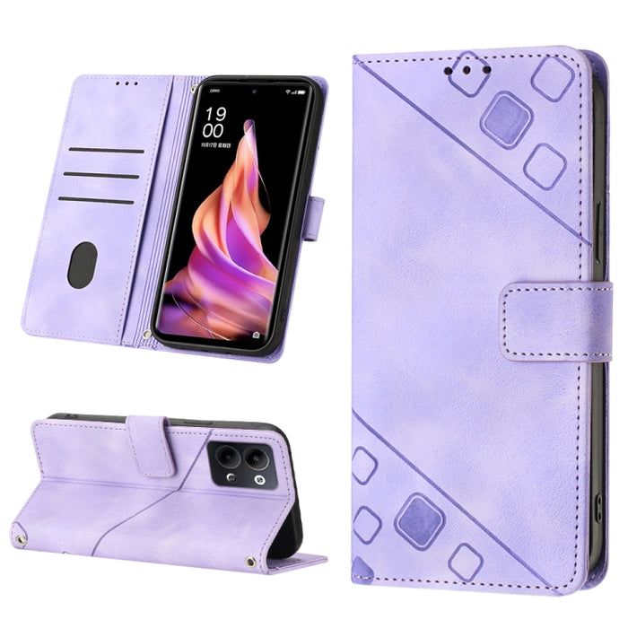 Estuche para teléfono de cuero en relieve con tacto de piel, For Realme 6, For Realme 6 Pro, For OPPO Reno5 A, For OPPO Reno9 Pro+, For OPPO Reno4, For OPPO Reno5 4G / Reno5 5G, For OPPO Reno6 4G, For OPPO Reno8 T 5G/A1 Pro 5G Global                   ...