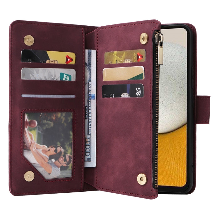 Estuche multifuncional de cuero para teléfono con billetera para múltiples tarjetas, For Samsung Galaxy A34 5G, For Samsung Galaxy A54 5G, For Xiaomi Redmi Note 12 5G, For Xiaomi Redmi Note 12 Pro 5G, For Xiaomi Redmi Note 12 Pro+ 5G                   ...