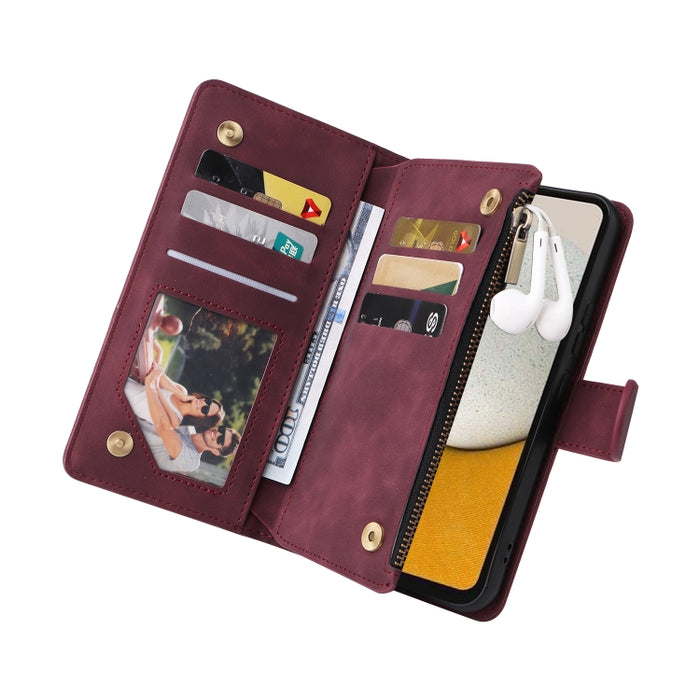Estuche multifuncional de cuero para teléfono con billetera para múltiples tarjetas, For Samsung Galaxy A34 5G, For Samsung Galaxy A54 5G, For Xiaomi Redmi Note 12 5G, For Xiaomi Redmi Note 12 Pro 5G, For Xiaomi Redmi Note 12 Pro+ 5G                   ...
