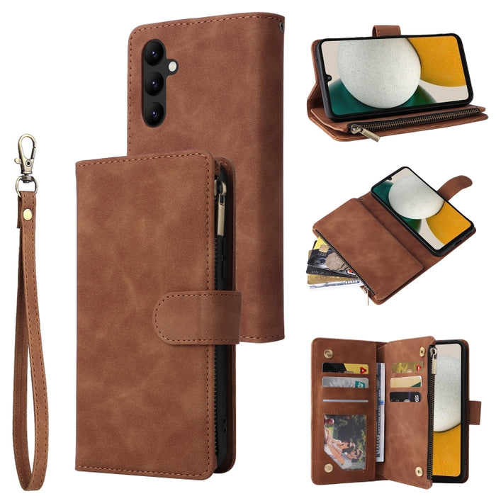 Estuche multifuncional de cuero para teléfono con billetera para múltiples tarjetas, For Samsung Galaxy A34 5G, For Samsung Galaxy A54 5G, For Xiaomi Redmi Note 12 5G, For Xiaomi Redmi Note 12 Pro 5G, For Xiaomi Redmi Note 12 Pro+ 5G                   ...