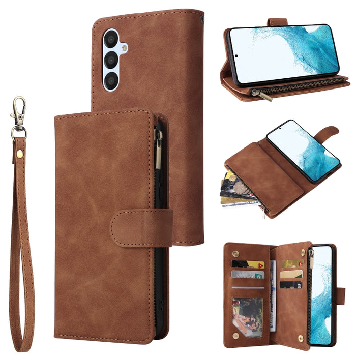 Estuche multifuncional de cuero para teléfono con billetera para múltiples tarjetas, For Samsung Galaxy A34 5G, For Samsung Galaxy A54 5G, For Xiaomi Redmi Note 12 5G, For Xiaomi Redmi Note 12 Pro 5G, For Xiaomi Redmi Note 12 Pro+ 5G                   ...