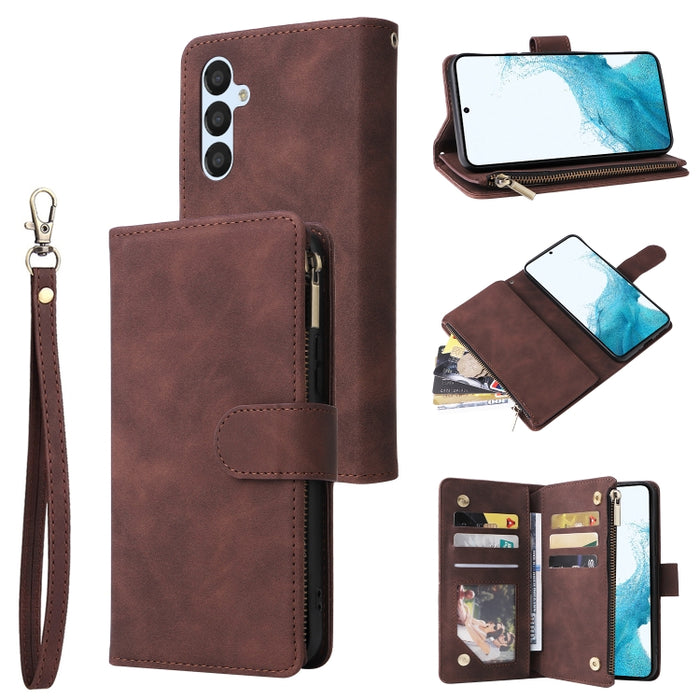 Estuche multifuncional de cuero para teléfono con billetera para múltiples tarjetas, For Samsung Galaxy A34 5G, For Samsung Galaxy A54 5G, For Xiaomi Redmi Note 12 5G, For Xiaomi Redmi Note 12 Pro 5G, For Xiaomi Redmi Note 12 Pro+ 5G                   ...