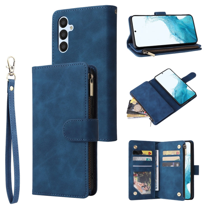 Estuche multifuncional de cuero para teléfono con billetera para múltiples tarjetas, For Samsung Galaxy A34 5G, For Samsung Galaxy A54 5G, For Xiaomi Redmi Note 12 5G, For Xiaomi Redmi Note 12 Pro 5G, For Xiaomi Redmi Note 12 Pro+ 5G                   ...