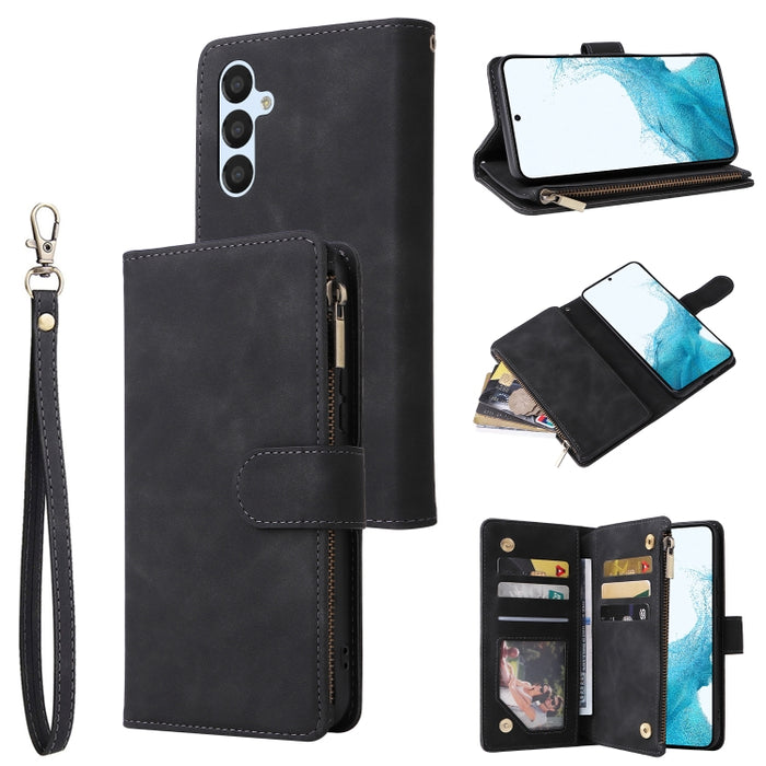 Estuche multifuncional de cuero para teléfono con billetera para múltiples tarjetas, For Samsung Galaxy A34 5G, For Samsung Galaxy A54 5G, For Xiaomi Redmi Note 12 5G, For Xiaomi Redmi Note 12 Pro 5G, For Xiaomi Redmi Note 12 Pro+ 5G                   ...