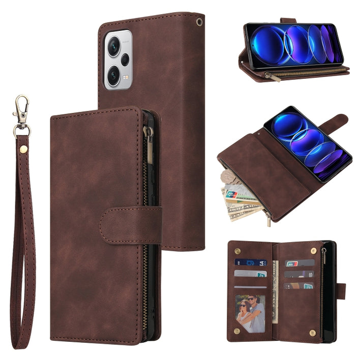 Estuche multifuncional de cuero para teléfono con billetera para múltiples tarjetas, For Samsung Galaxy A34 5G, For Samsung Galaxy A54 5G, For Xiaomi Redmi Note 12 5G, For Xiaomi Redmi Note 12 Pro 5G, For Xiaomi Redmi Note 12 Pro+ 5G                   ...