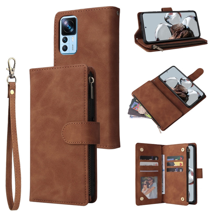 Estuche multifuncional de cuero para teléfono con billetera para múltiples tarjetas, For Samsung Galaxy A34 5G, For Samsung Galaxy A54 5G, For Xiaomi Redmi Note 12 5G, For Xiaomi Redmi Note 12 Pro 5G, For Xiaomi Redmi Note 12 Pro+ 5G                   ...