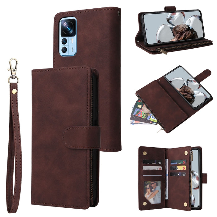 Estuche multifuncional de cuero para teléfono con billetera para múltiples tarjetas, For Samsung Galaxy A34 5G, For Samsung Galaxy A54 5G, For Xiaomi Redmi Note 12 5G, For Xiaomi Redmi Note 12 Pro 5G, For Xiaomi Redmi Note 12 Pro+ 5G                   ...