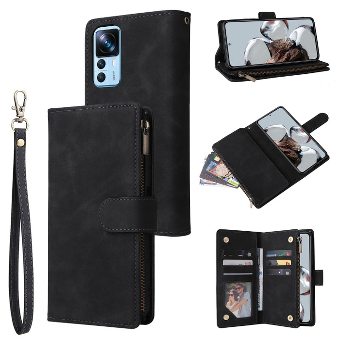 Estuche multifuncional de cuero para teléfono con billetera para múltiples tarjetas, For Samsung Galaxy A34 5G, For Samsung Galaxy A54 5G, For Xiaomi Redmi Note 12 5G, For Xiaomi Redmi Note 12 Pro 5G, For Xiaomi Redmi Note 12 Pro+ 5G                   ...