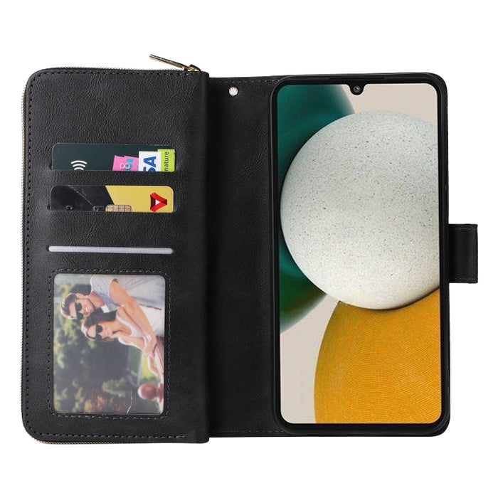 9 Ranuras para tarjetas Cremallera Monedero Funda de cuero para teléfono, For Samsung Galaxy A34, For Samsung Galaxy A54, For Xiaomi Redmi Note 12 5G Global / Poco X5, For Xiaomi Redmi Note 12 Pro 5G Speed / Note 12 Pro 5G Global / Poco X5 Pro         ...