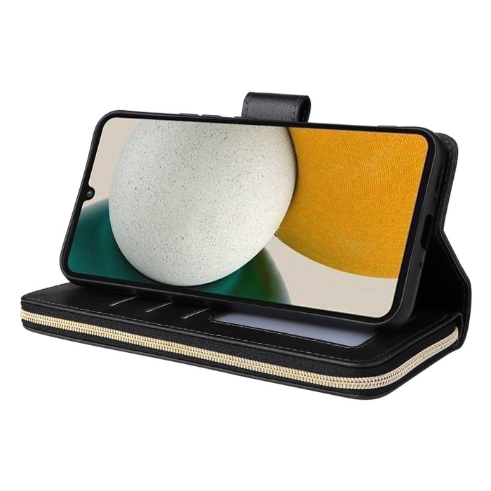 9 Ranuras para tarjetas Cremallera Monedero Funda de cuero para teléfono, For Samsung Galaxy A34, For Samsung Galaxy A54, For Xiaomi Redmi Note 12 5G Global / Poco X5, For Xiaomi Redmi Note 12 Pro 5G Speed / Note 12 Pro 5G Global / Poco X5 Pro         ...
