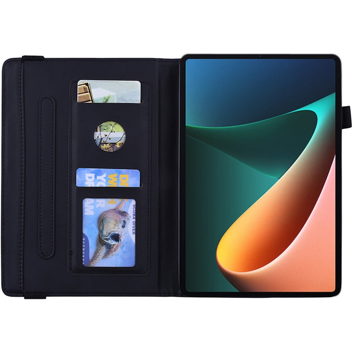 Estuche para tableta de cuero con tapa en relieve y textura de becerro, For Xiaomi Pad 5 Pro 12.4 inch, For Lenovo Tab M10 Plus 10.6 3rd Gen 2022, For Amazon Kindle Fire 7 2022