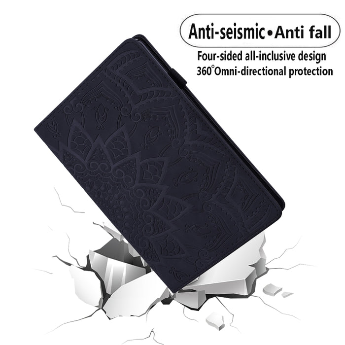Estuche para tableta de cuero con tapa en relieve y textura de becerro, For Xiaomi Pad 5 Pro 12.4 inch, For Lenovo Tab M10 Plus 10.6 3rd Gen 2022, For Amazon Kindle Fire 7 2022