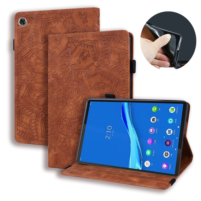 Estuche para tableta de cuero con tapa en relieve y textura de becerro, For Xiaomi Pad 5 Pro 12.4 inch, For Lenovo Tab M10 Plus 10.6 3rd Gen 2022, For Amazon Kindle Fire 7 2022