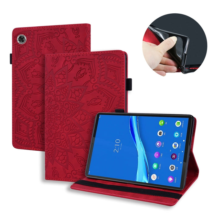 Estuche para tableta de cuero con tapa en relieve y textura de becerro, For Xiaomi Pad 5 Pro 12.4 inch, For Lenovo Tab M10 Plus 10.6 3rd Gen 2022, For Amazon Kindle Fire 7 2022