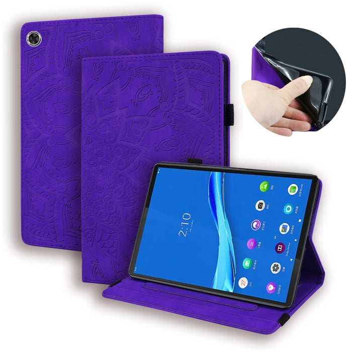 Estuche para tableta de cuero con tapa en relieve y textura de becerro, For Xiaomi Pad 5 Pro 12.4 inch, For Lenovo Tab M10 Plus 10.6 3rd Gen 2022, For Amazon Kindle Fire 7 2022
