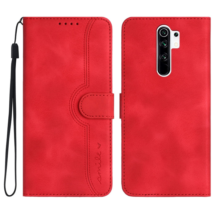 Estuche para teléfono de cuero con sensación de piel y patrón de corazón, For Xiaomi Redmi 9/9 Prime/Poco M2, For Xiaomi Redmi 9A/9AT/9i, For Xiaomi Redmi 9C/9C NFC/Poco C3, For Xiaomi Redmi 10A 4G, For Xiaomi Redmi 10C 4G Global/10 India/10 Power     ...