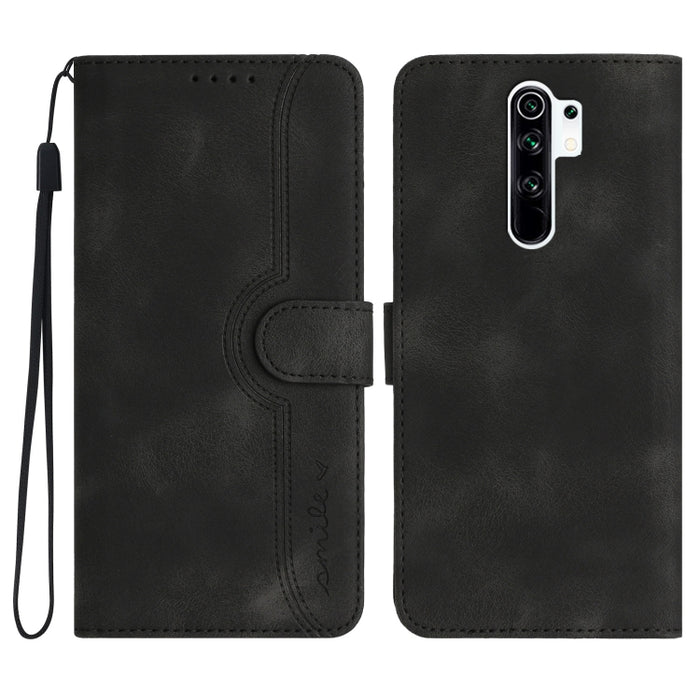 Estuche para teléfono de cuero con sensación de piel y patrón de corazón, For Xiaomi Redmi 9/9 Prime/Poco M2, For Xiaomi Redmi 9A/9AT/9i, For Xiaomi Redmi 9C/9C NFC/Poco C3, For Xiaomi Redmi 10A 4G, For Xiaomi Redmi 10C 4G Global/10 India/10 Power     ...