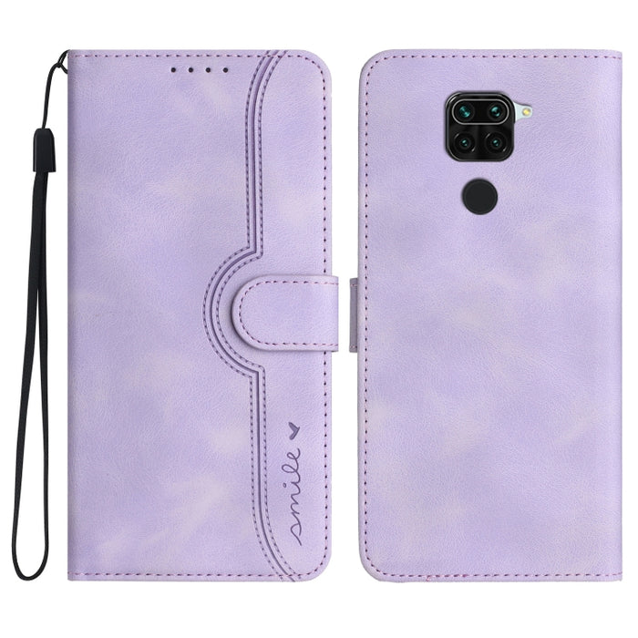 Estuche para teléfono de cuero con sensación de piel y patrón de corazón, For Xiaomi Redmi 9/9 Prime/Poco M2, For Xiaomi Redmi 9A/9AT/9i, For Xiaomi Redmi 9C/9C NFC/Poco C3, For Xiaomi Redmi 10A 4G, For Xiaomi Redmi 10C 4G Global/10 India/10 Power     ...