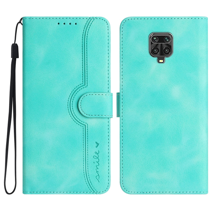 Estuche para teléfono de cuero con sensación de piel y patrón de corazón, For Xiaomi Redmi 9/9 Prime/Poco M2, For Xiaomi Redmi 9A/9AT/9i, For Xiaomi Redmi 9C/9C NFC/Poco C3, For Xiaomi Redmi 10A 4G, For Xiaomi Redmi 10C 4G Global/10 India/10 Power     ...