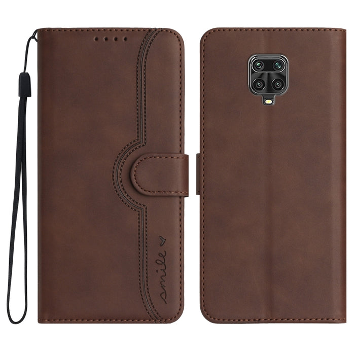 Estuche para teléfono de cuero con sensación de piel y patrón de corazón, For Xiaomi Redmi 9/9 Prime/Poco M2, For Xiaomi Redmi 9A/9AT/9i, For Xiaomi Redmi 9C/9C NFC/Poco C3, For Xiaomi Redmi 10A 4G, For Xiaomi Redmi 10C 4G Global/10 India/10 Power     ...