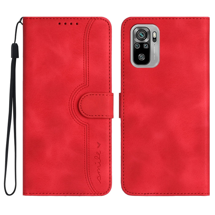 Estuche para teléfono de cuero con sensación de piel y patrón de corazón, For Xiaomi Redmi 9/9 Prime/Poco M2, For Xiaomi Redmi 9A/9AT/9i, For Xiaomi Redmi 9C/9C NFC/Poco C3, For Xiaomi Redmi 10A 4G, For Xiaomi Redmi 10C 4G Global/10 India/10 Power     ...