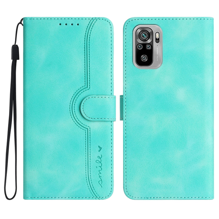 Estuche para teléfono de cuero con sensación de piel y patrón de corazón, For Xiaomi Redmi 9/9 Prime/Poco M2, For Xiaomi Redmi 9A/9AT/9i, For Xiaomi Redmi 9C/9C NFC/Poco C3, For Xiaomi Redmi 10A 4G, For Xiaomi Redmi 10C 4G Global/10 India/10 Power     ...