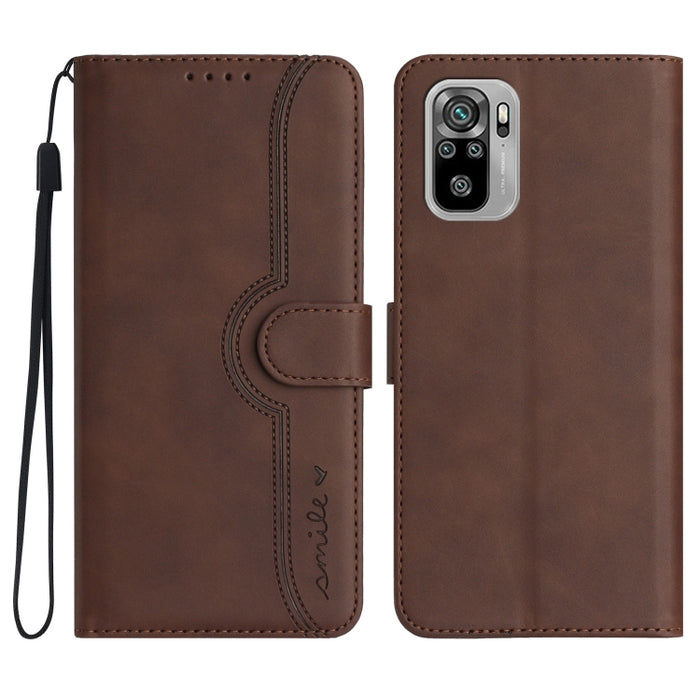 Estuche para teléfono de cuero con sensación de piel y patrón de corazón, For Xiaomi Redmi 9/9 Prime/Poco M2, For Xiaomi Redmi 9A/9AT/9i, For Xiaomi Redmi 9C/9C NFC/Poco C3, For Xiaomi Redmi 10A 4G, For Xiaomi Redmi 10C 4G Global/10 India/10 Power     ...