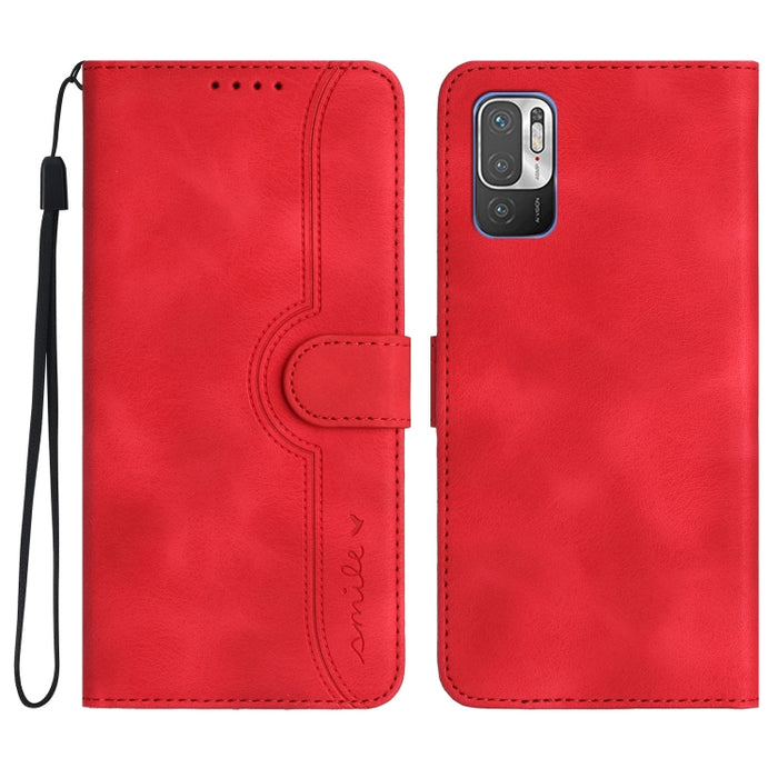 Estuche para teléfono de cuero con sensación de piel y patrón de corazón, For Xiaomi Redmi 9/9 Prime/Poco M2, For Xiaomi Redmi 9A/9AT/9i, For Xiaomi Redmi 9C/9C NFC/Poco C3, For Xiaomi Redmi 10A 4G, For Xiaomi Redmi 10C 4G Global/10 India/10 Power     ...