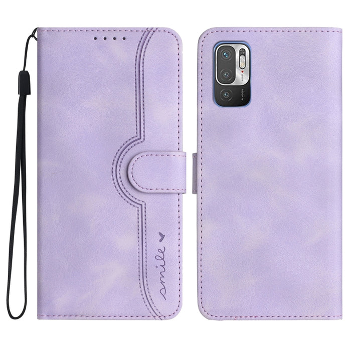 Estuche para teléfono de cuero con sensación de piel y patrón de corazón, For Xiaomi Redmi 9/9 Prime/Poco M2, For Xiaomi Redmi 9A/9AT/9i, For Xiaomi Redmi 9C/9C NFC/Poco C3, For Xiaomi Redmi 10A 4G, For Xiaomi Redmi 10C 4G Global/10 India/10 Power     ...