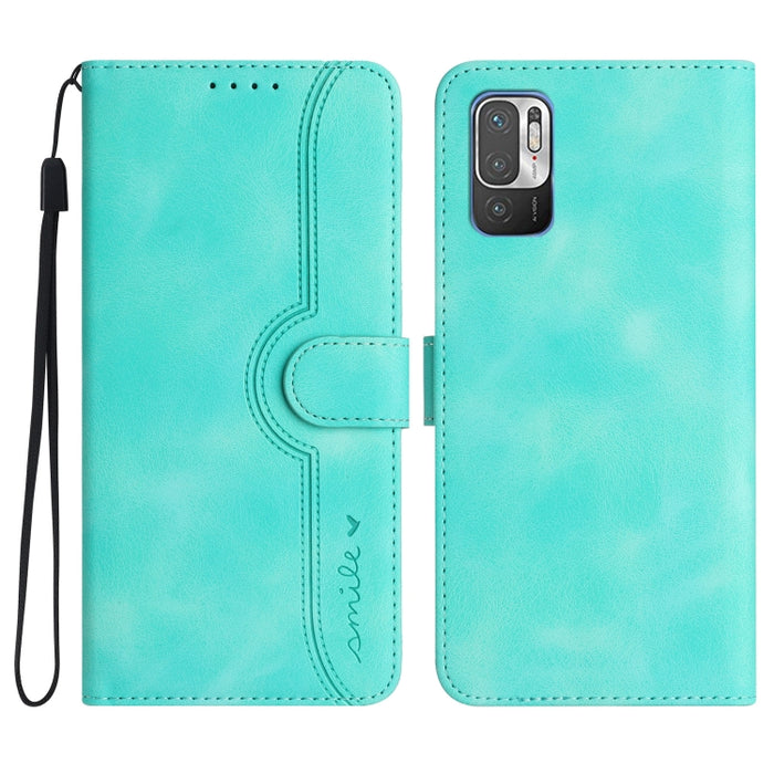 Estuche para teléfono de cuero con sensación de piel y patrón de corazón, For Xiaomi Redmi 9/9 Prime/Poco M2, For Xiaomi Redmi 9A/9AT/9i, For Xiaomi Redmi 9C/9C NFC/Poco C3, For Xiaomi Redmi 10A 4G, For Xiaomi Redmi 10C 4G Global/10 India/10 Power     ...