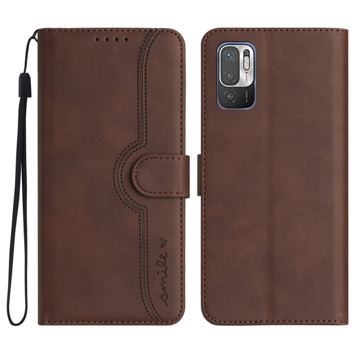 Estuche para teléfono de cuero con sensación de piel y patrón de corazón, For Xiaomi Redmi 9/9 Prime/Poco M2, For Xiaomi Redmi 9A/9AT/9i, For Xiaomi Redmi 9C/9C NFC/Poco C3, For Xiaomi Redmi 10A 4G, For Xiaomi Redmi 10C 4G Global/10 India/10 Power     ...